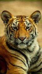 Tigre Bebe, Zoológico Guadalajara Jalisco México Retrato animal