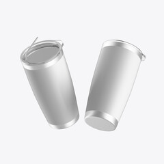 Set of Stainless Steel Travel Cups