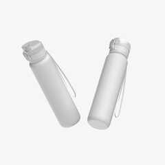 Plastic Sport Bottle . 3D render