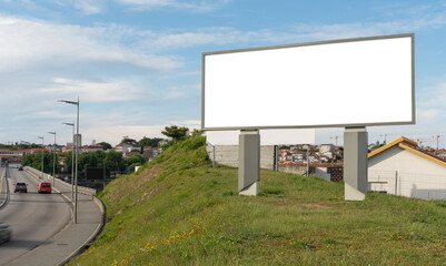 blank billboard on the street