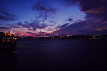 sunset over the bosphorus