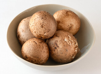 Portobello Mushrooms in a Bowl