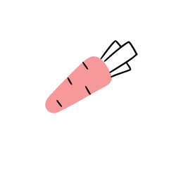 Cute isolated icon of easter carrot. Good for greeting cards, banners, invitations, flyers.