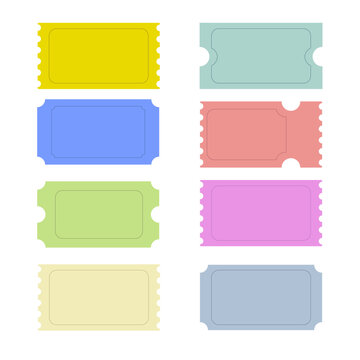 tickets samples vector illustration