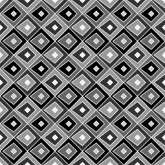 Repeated rhombuses, kites, diamonds background. Ethnic wallpaper. Seamless surface pattern design with checks ornament. Checkered motif. Digital paper for textile print, web designing. Vector art.