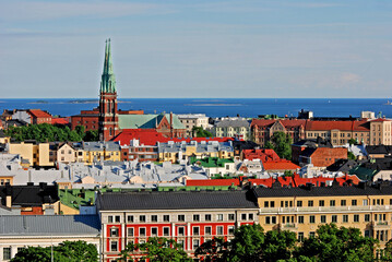 Edificios na cidade de Helsinki. Finlândia.