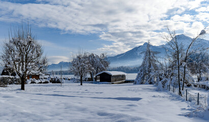 Winter am Faaker See, Kärnten (Austria)