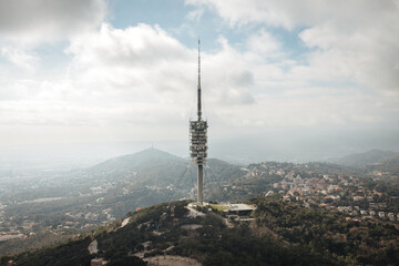 Torre de Collserola television tower near Barcelona, Spain