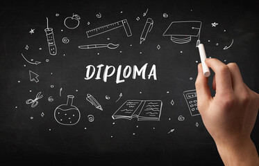 Hand drawing education concept concept