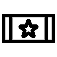 rate star icon vector line style