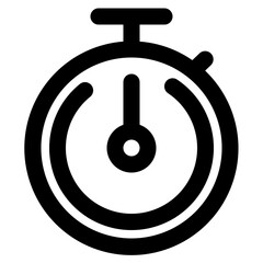 Stopwatch vector icon line style