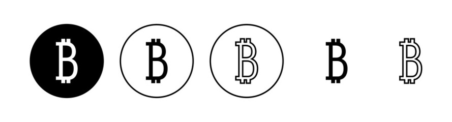 Bitcoin icons set. bitcoin sign and symbol. payment symbol. cryptocurrency logo