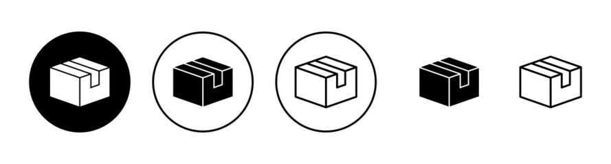 Box icons set. box sign and symbol, parcel, package