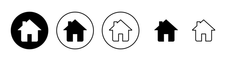 House icons set. Home sign and symbol
