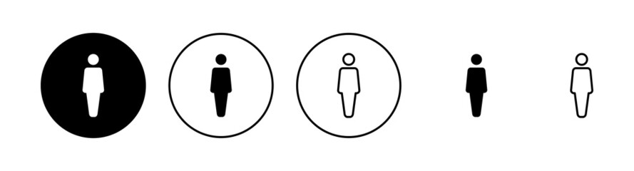 Man icons set. male sign and symbol. human symbol