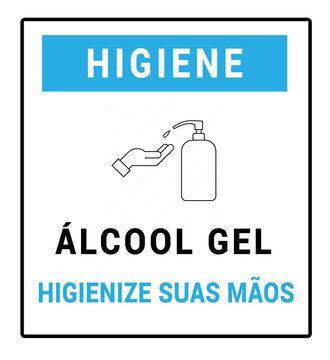 Placa Para Uso De álcool Gel