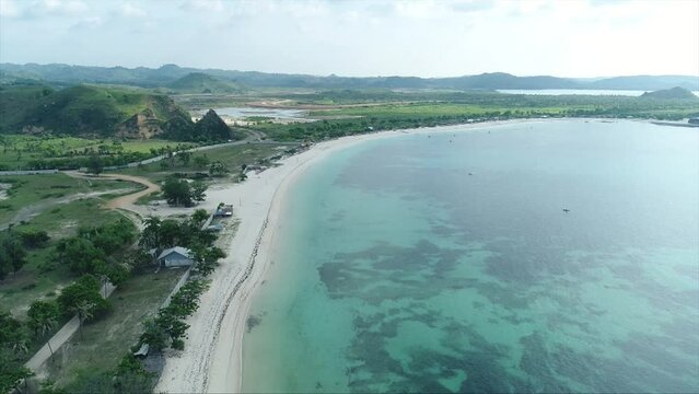 Drone island sea view