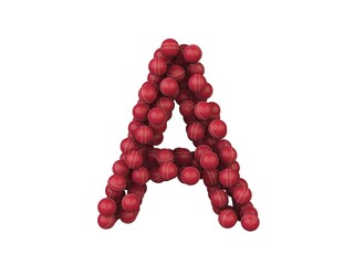 Cricket themed font  Letter A