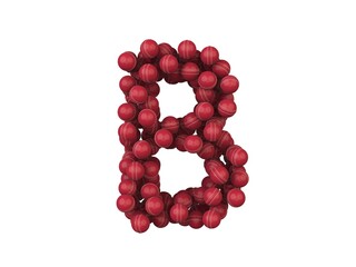 Cricket themed font  Letter B