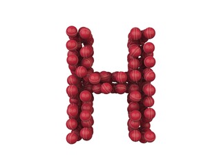 Cricket themed font  Letter H