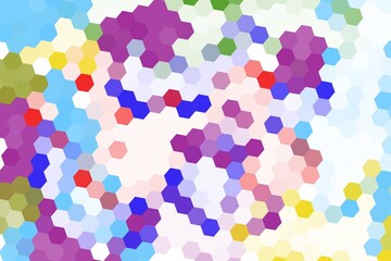 abstract colorful hexagonal  background