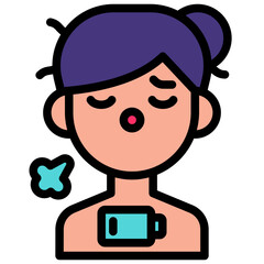 fatigue filled outline icon