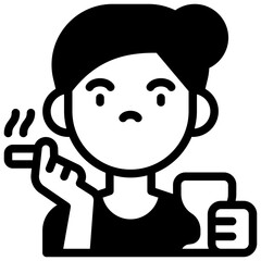 bad habits solid icon