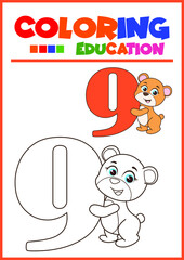 coloring number for children's learning