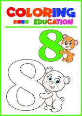 coloring number for children's learning