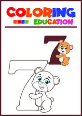 coloring number for children's learning