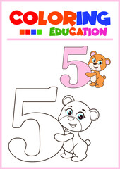 coloring number for children's learning