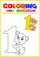 coloring number for children's learning
