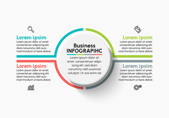 Business data visualization. timeline infographic icons designed for abstract background template milestone element modern diagram process technology digital marketing data presentation chart Vector