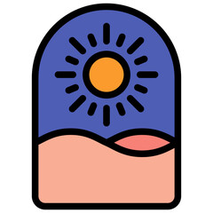 desert filled outline icon