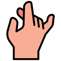 hand filled outline icon