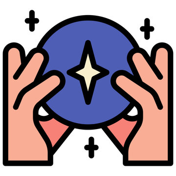 Fortune Telling Filled Outline Icon