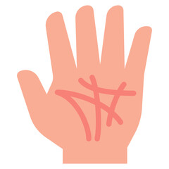palmistry flat icon