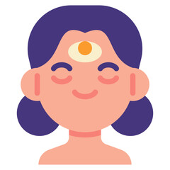 Obraz premium third eye flat icon