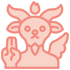 baphomet two tone icon