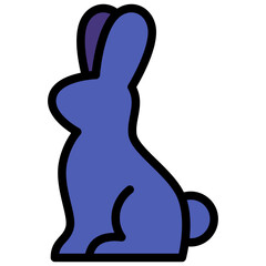 bunny filled outline icon