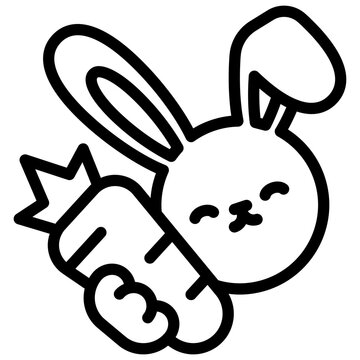 Bunny Outline Icon