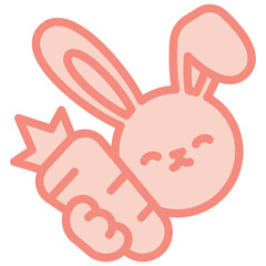 bunny two tone icon