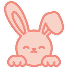 Fototapeta premium bunny two tone icon