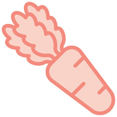 carrot two tone icon