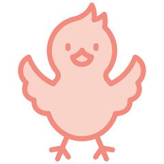 chick two tone icon