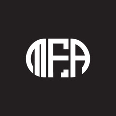 MFA letter logo design on black background. MFA creative initials letter logo concept. MFA letter design.