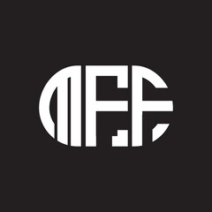 MFF letter logo design on black background. MFF creative initials letter logo concept. MFF letter design.