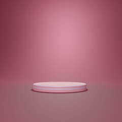 International Women's Day 8th March simple podium 3D Render with white background 