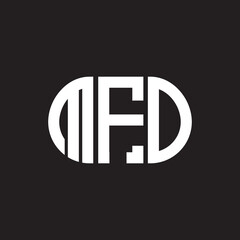 MFO letter logo design on black background. MFO creative initials letter logo concept. MFO letter design.