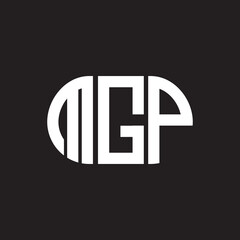 MGP letter logo design on black background. MGP creative initials letter logo concept. MGP letter design.